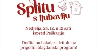 Splitu s ljubavlju: Podjela 5000 porcija bakalara na Badnjak ispred Peškarije