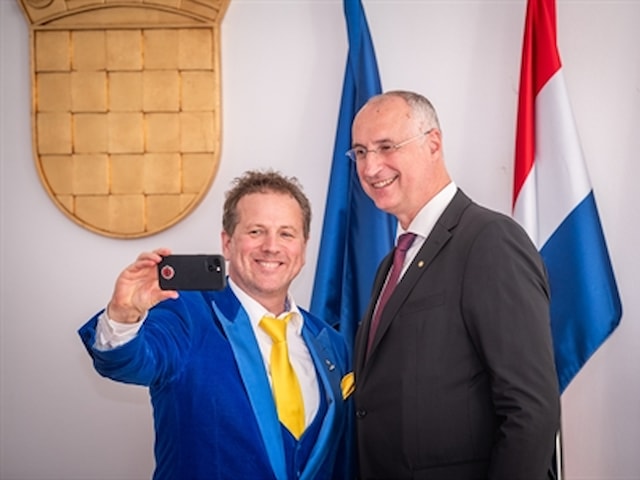 Švicarski veleposlanik i gradonačelnik St. Moritza kod gradonačelnika Puljka