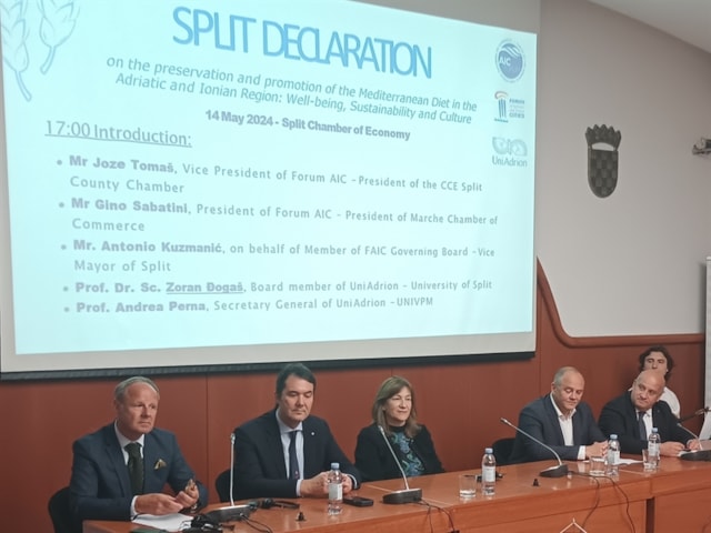 Predstavnici Foruma jadransko-jonske regije u Splitu potpisali Deklaraciju o mediteranskoj prehrani